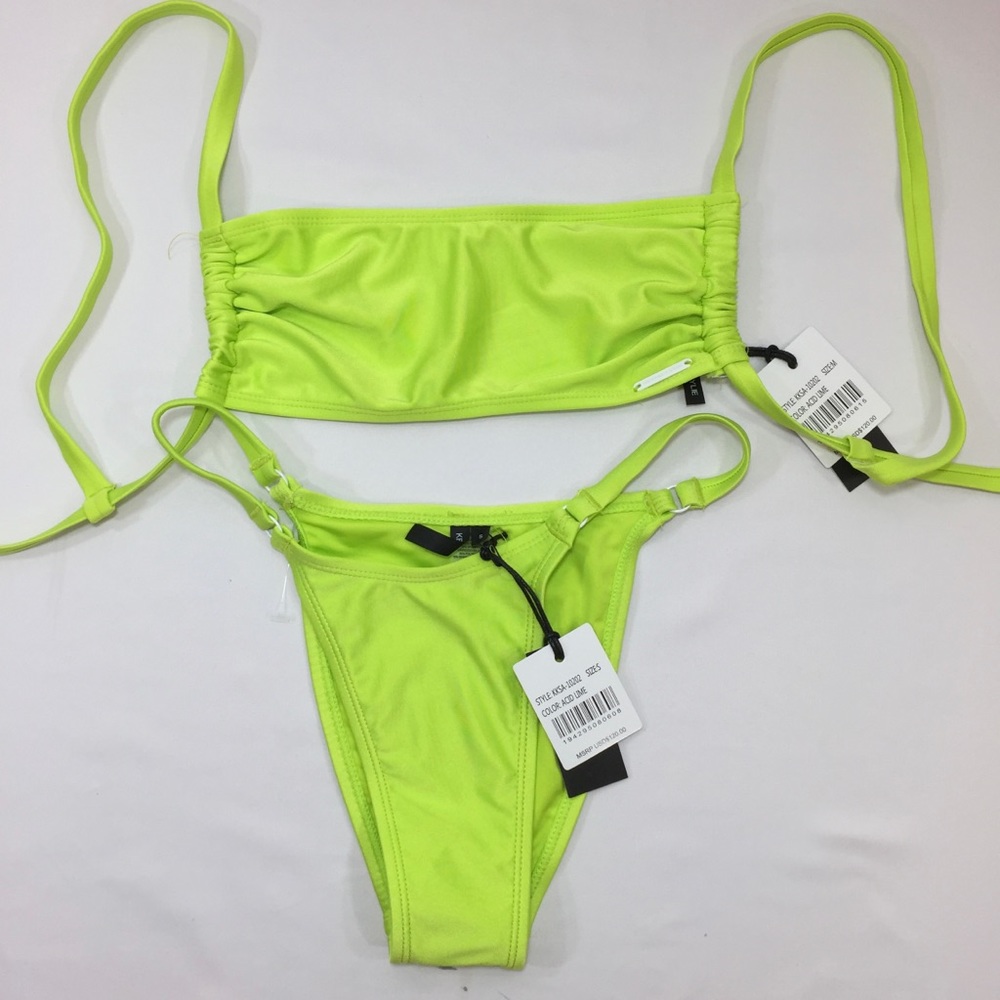 Neon Green Bikini Top
